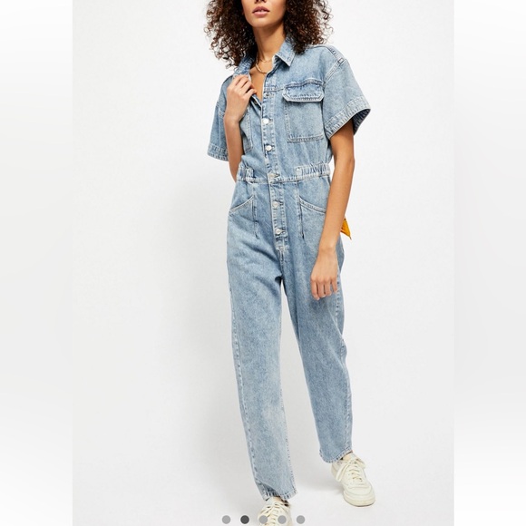 Free people Marci Coverall (light denim ) - Picture 1 of 12